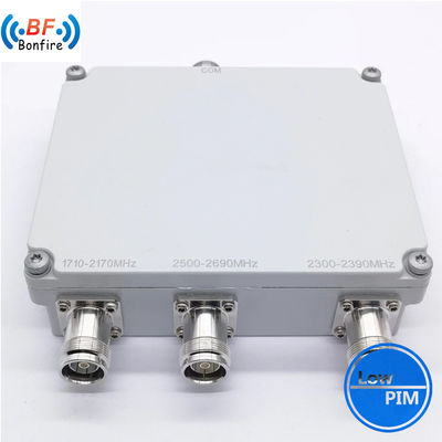4.3-10 F DIN-F-Schnittstelle HF-Triplexer Triple-Band-Kombinator 380-2700 MHz Grau/Rot/Schwarz