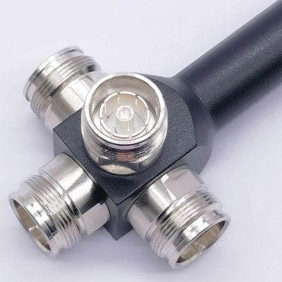 4 Wege Low Pim Reactive High Power Splitter 698-3800MHz 4,3-10 F Grau/Rot/Schwarz/Anpassung