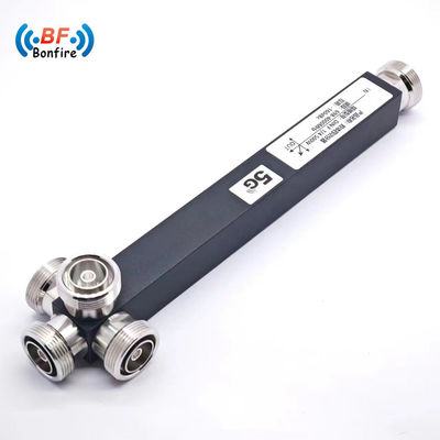 Grauer 2-Wege-Splitter 2400-6000MHz DIN-F Schwarz