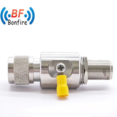 N-F bis 4.3-10-F Grauer HF-Blitzschutz N bis SMA Rpsma Dual Plug Kabelanschluss Überspannungshalter 698-3800MHz