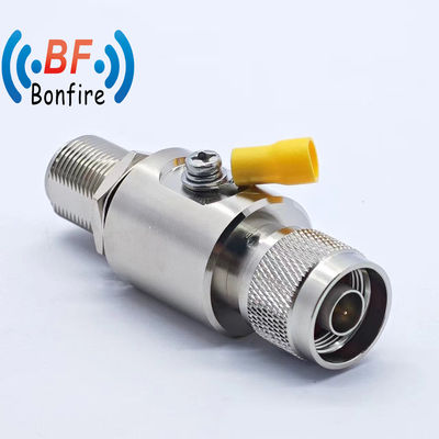 N-F bis 4.3-10-F Grauer HF-Blitzschutz N bis SMA Rpsma Dual Plug Kabelanschluss Überspannungshalter 698-3800MHz