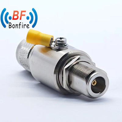 N-F bis 4.3-10-F Grauer HF-Blitzschutz N bis SMA Rpsma Dual Plug Kabelanschluss Überspannungshalter 698-3800MHz
