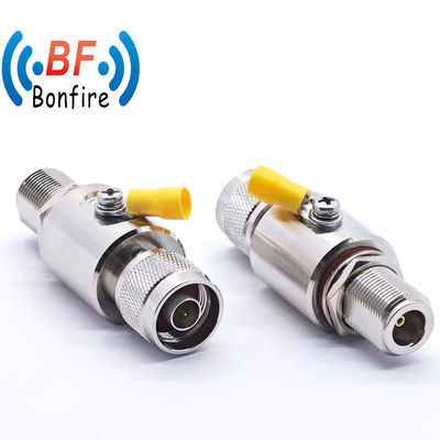 N-F bis 4.3-10-F Grauer HF-Blitzschutz N bis SMA Rpsma Dual Plug Kabelanschluss Überspannungshalter 698-3800MHz