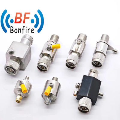 N-F bis 4.3-10-F Grauer HF-Blitzschutz N bis SMA Rpsma Dual Plug Kabelanschluss Überspannungshalter 698-3800MHz