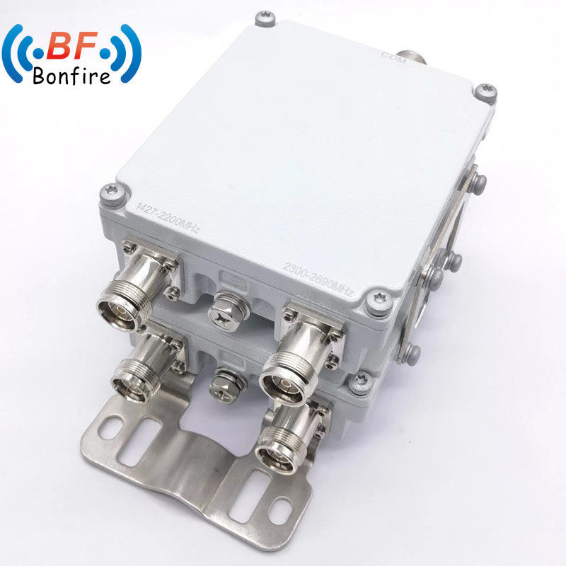 Dual-Band 1710-2170MHz 2300-2690MHz DIN weiblicher Twin-Duplexer für die Gesamtprojektabwicklung