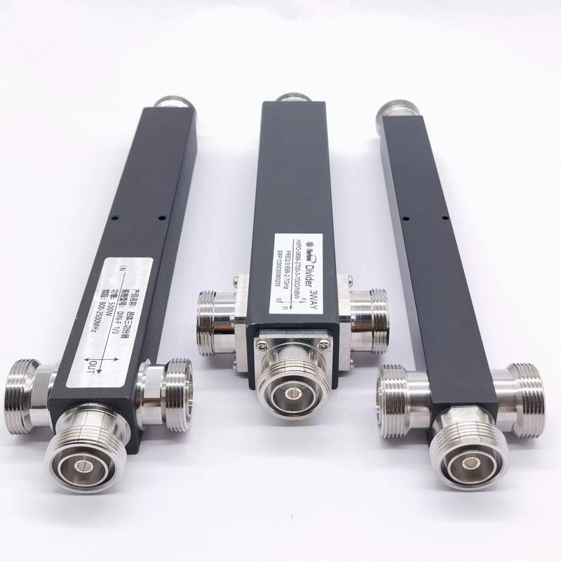 698-4200MHz DIN-F 3-Wege Low Pim im Gebäude Reaktiver Stromspalter mit DIN-F-Schnittstelle
