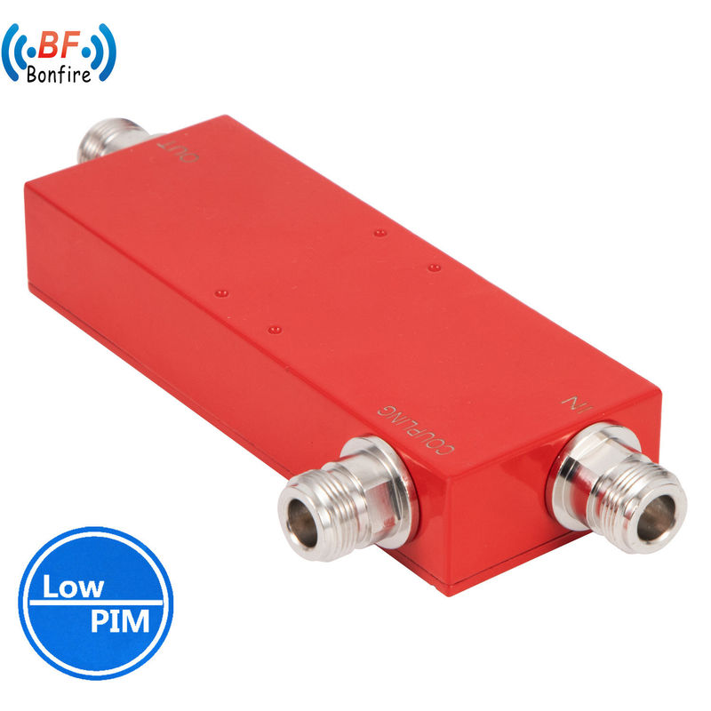 698-4000MHz Niedrigpegel -160dbc IP65 N Weibliche Richtungskopplungsoberfläche N-F Grau/Rot