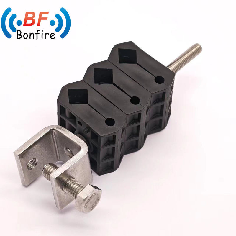 Einzelloch 3-Wege-Selbstverriegelung Tower Cable Clamp Leistung für 7/8 &quot;koaxiale HF-Kabel
