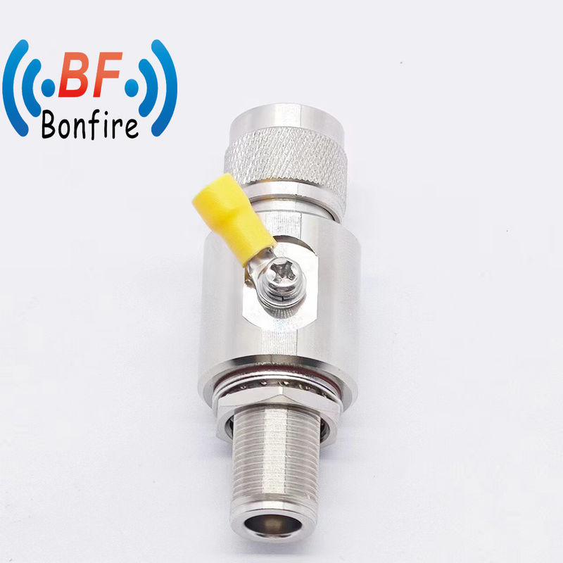 N-F bis 4.3-10-F Grauer HF-Blitzschutz N bis SMA Rpsma Dual Plug Kabelanschluss Überspannungshalter 698-3800MHz